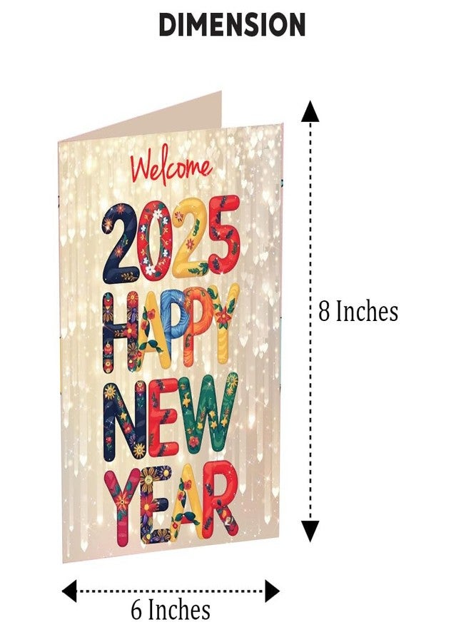 PICKKART 2025 Happy New Year Welcome Greeting Card, 14 x 22 cm (Multi) - Image 4